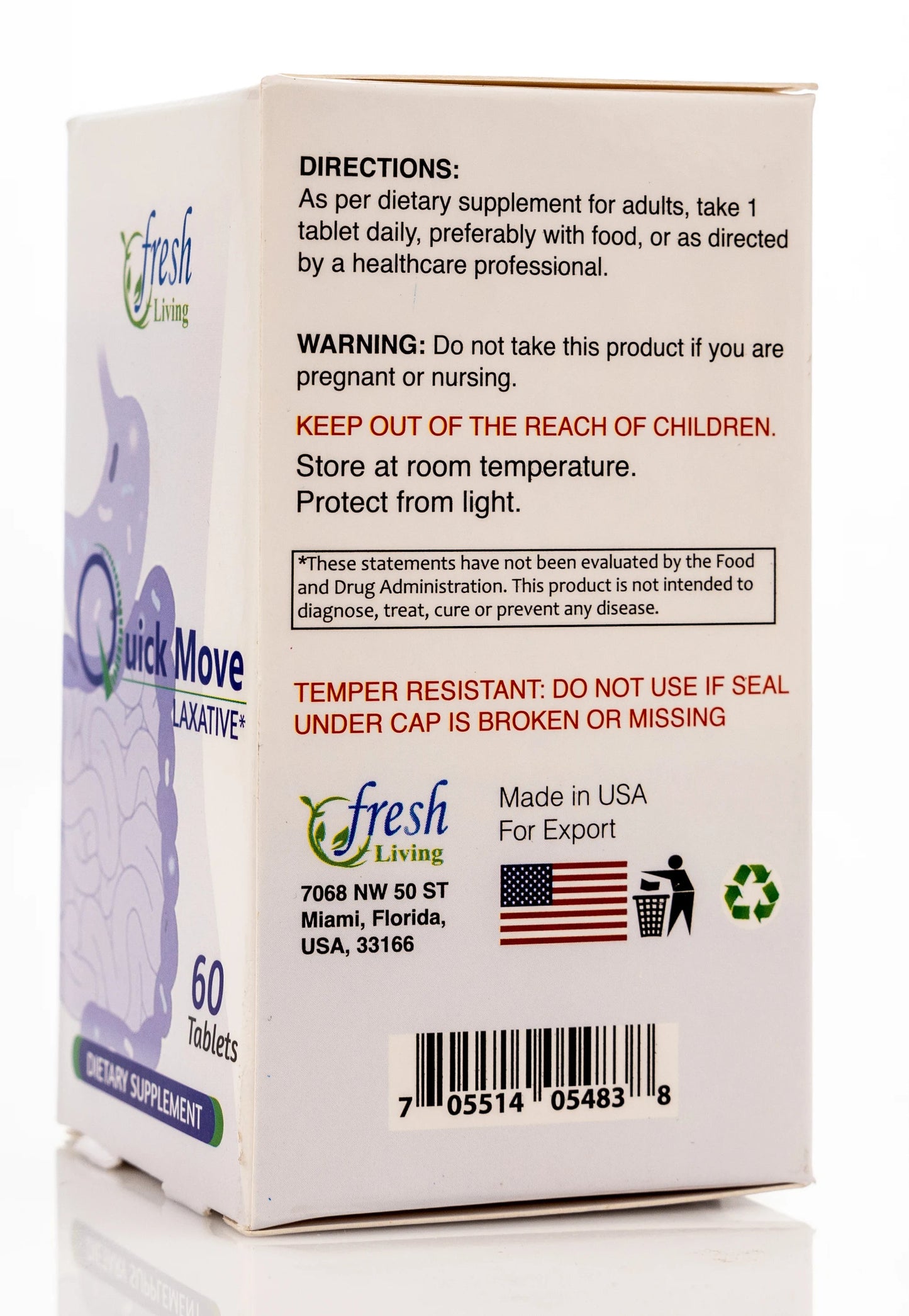 Quick Move Laxative 60 Tablets