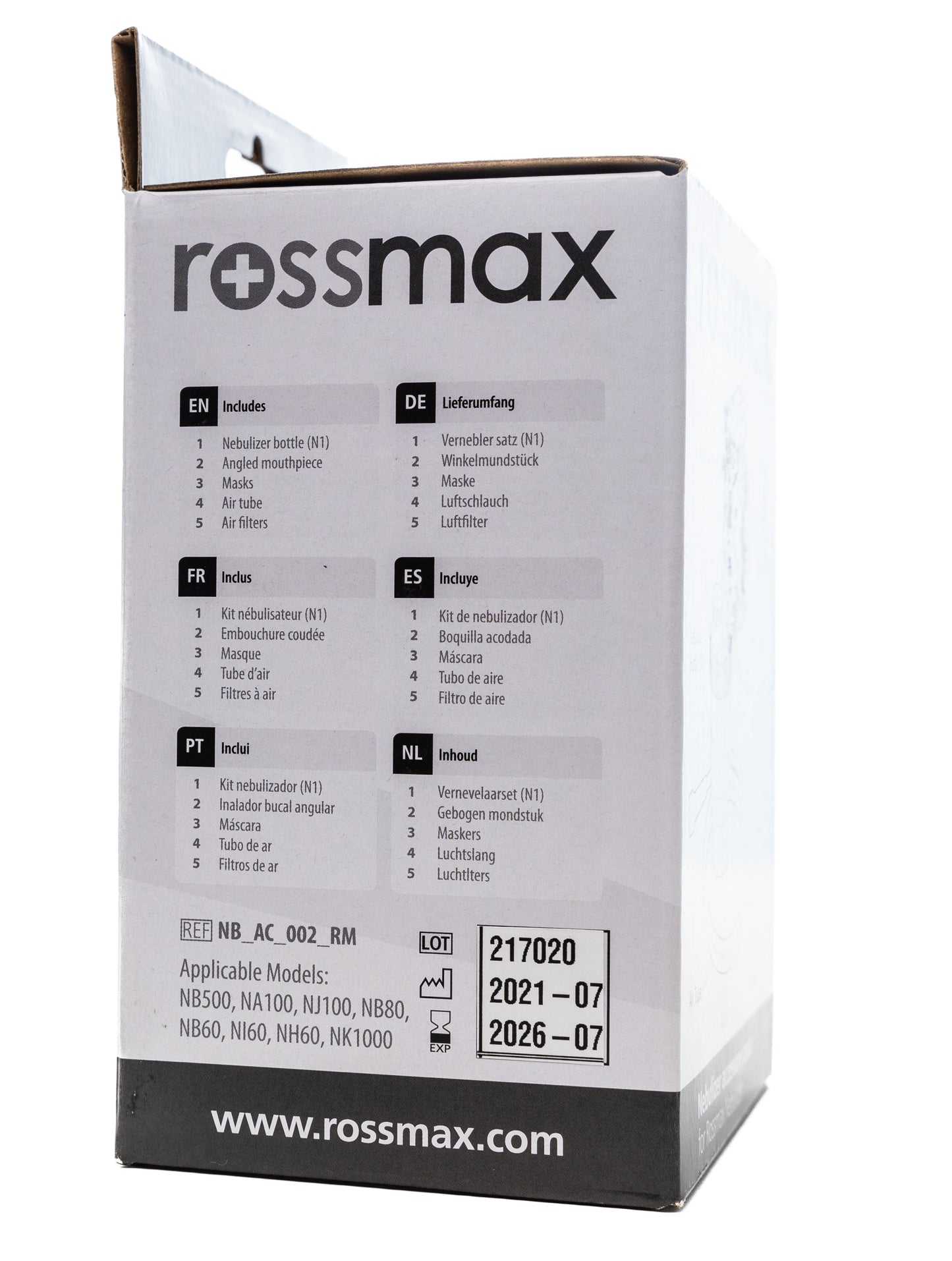 Rossmax Nebulizer accessory pack