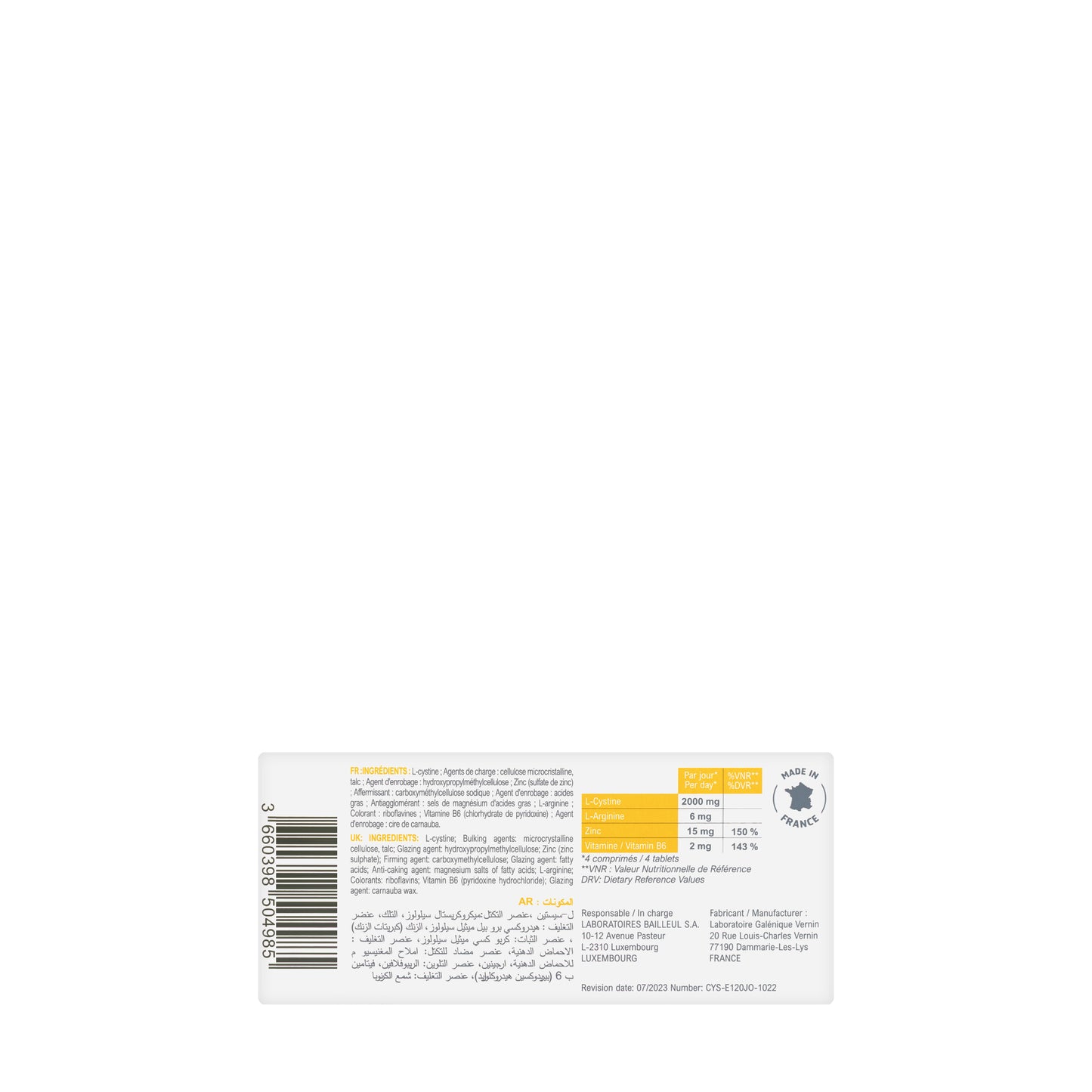 Cystiphane 120 Tablet