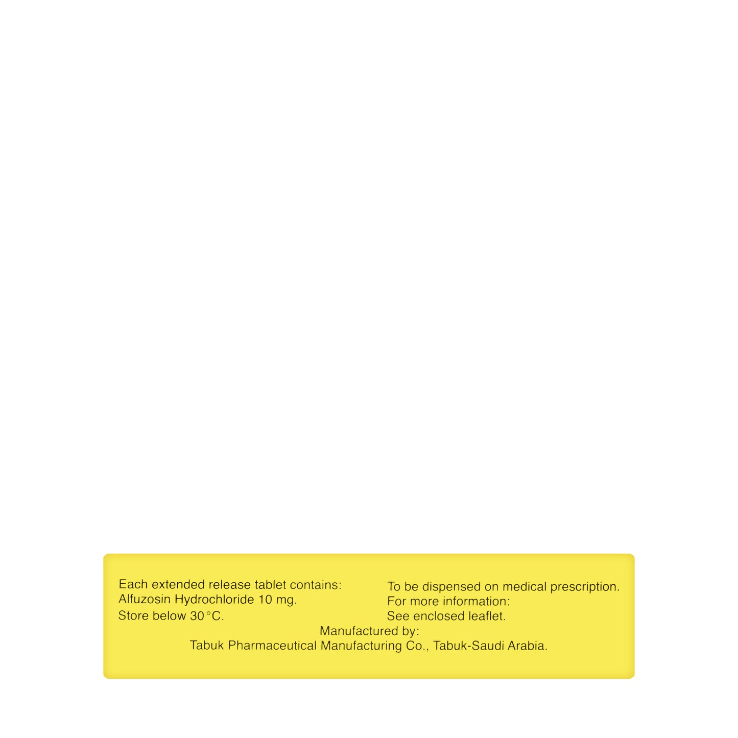 Uritab Xl 10Mg 30 Tablets