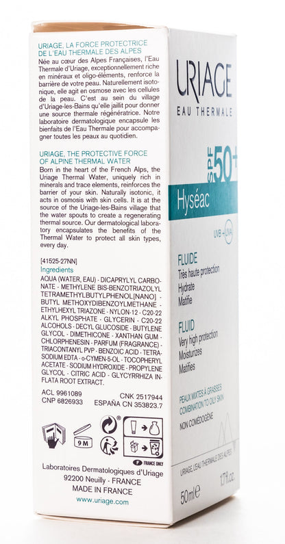 Uriage Hyseac Spf 50+ Fluid 50 ml