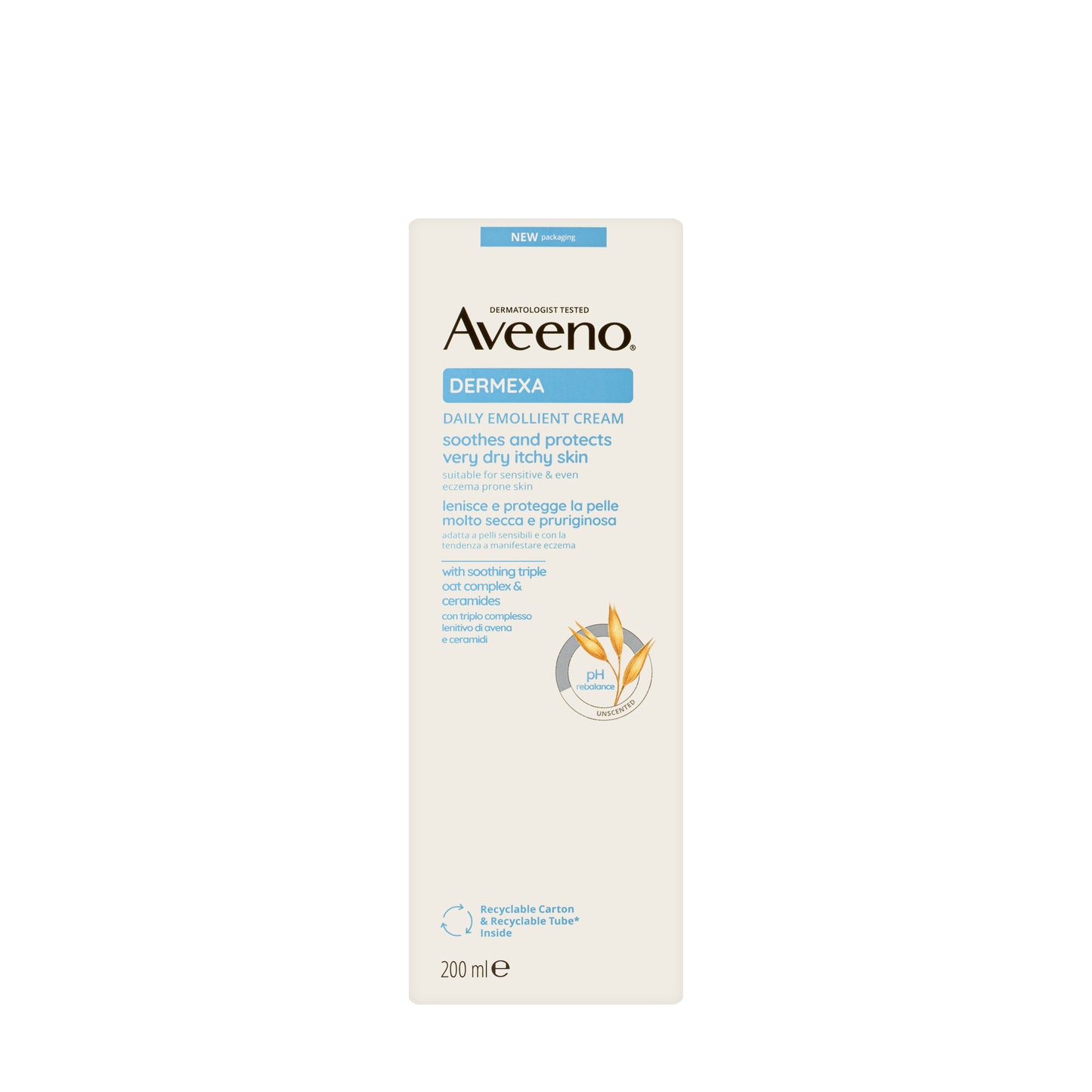 Aveeno Dermexa Daily Emollient Soothing Cream 200 Ml