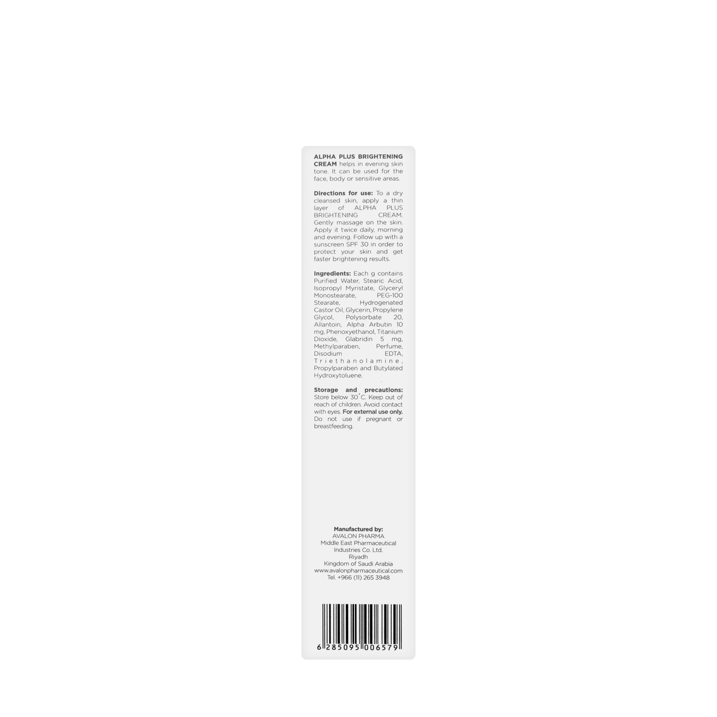 Avalon Alpha Plus Cream 30 Gm