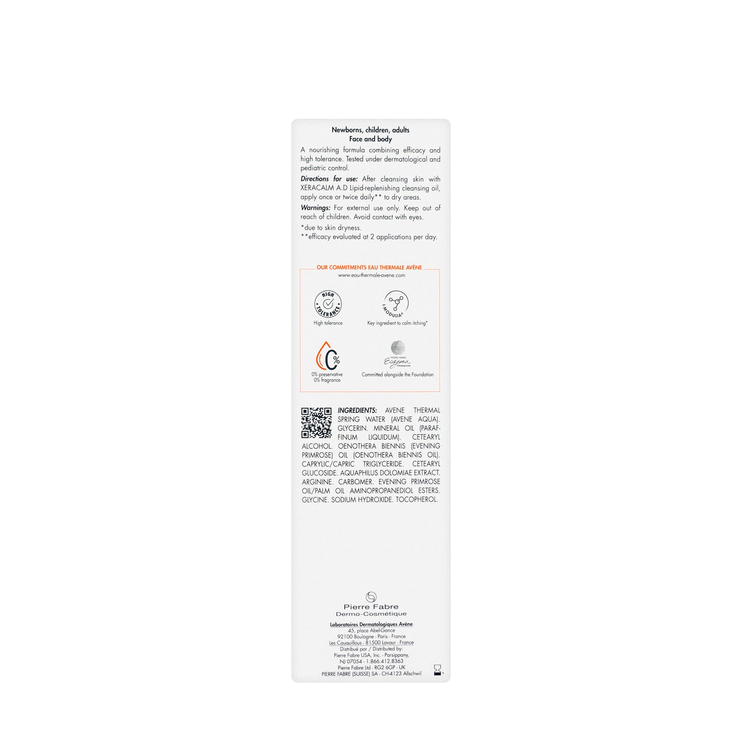 Avène XeraCalm A.D Lipid-Replenishing Cream 200 Ml
