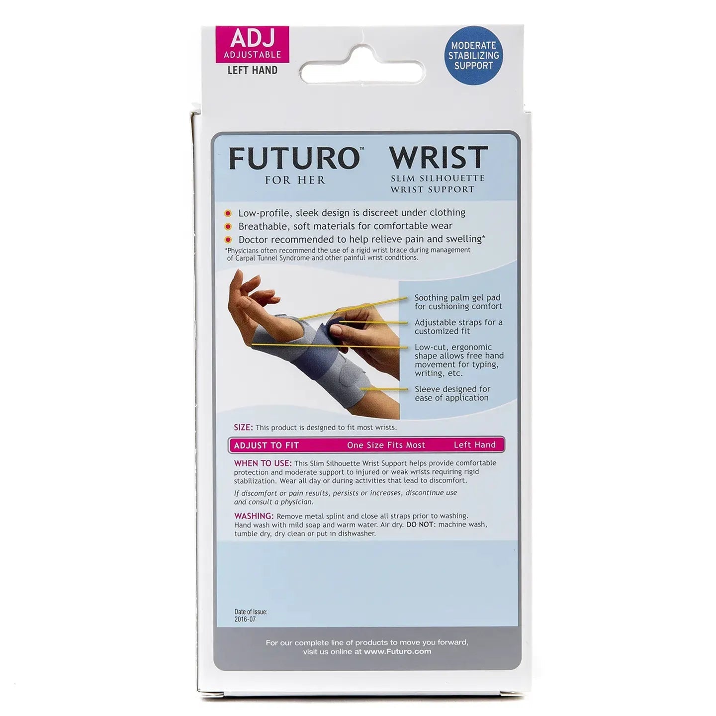 Futuro Wrist For Her Brace Left [Adjustable] 95345