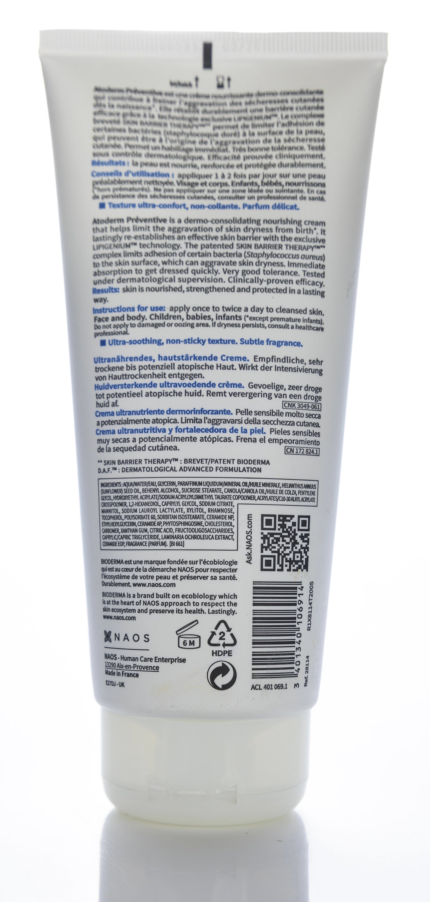 Bioderma Atoderm Préventive Ultra Nourishing Cream for Very Dry or Atopic Skin 200 Ml