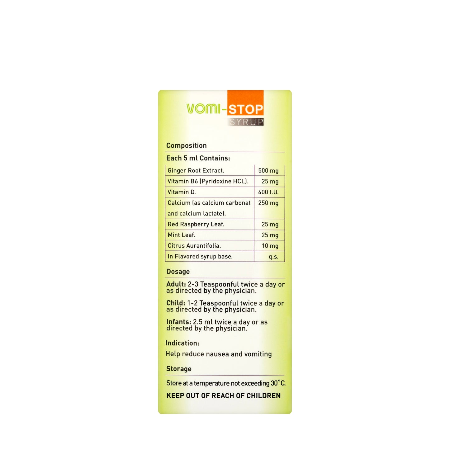 Vomi Stop Syrup 150Ml