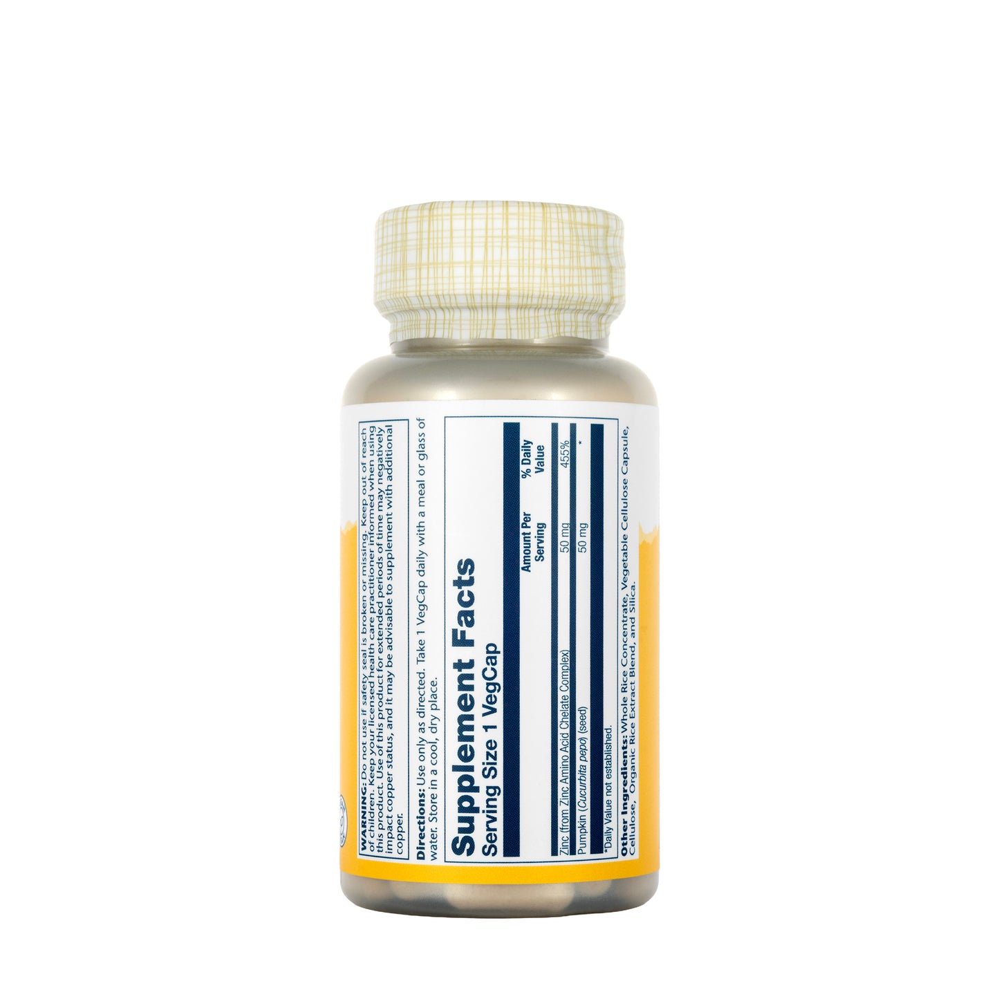 Solaray Zinc 50 mg 100 Capsules