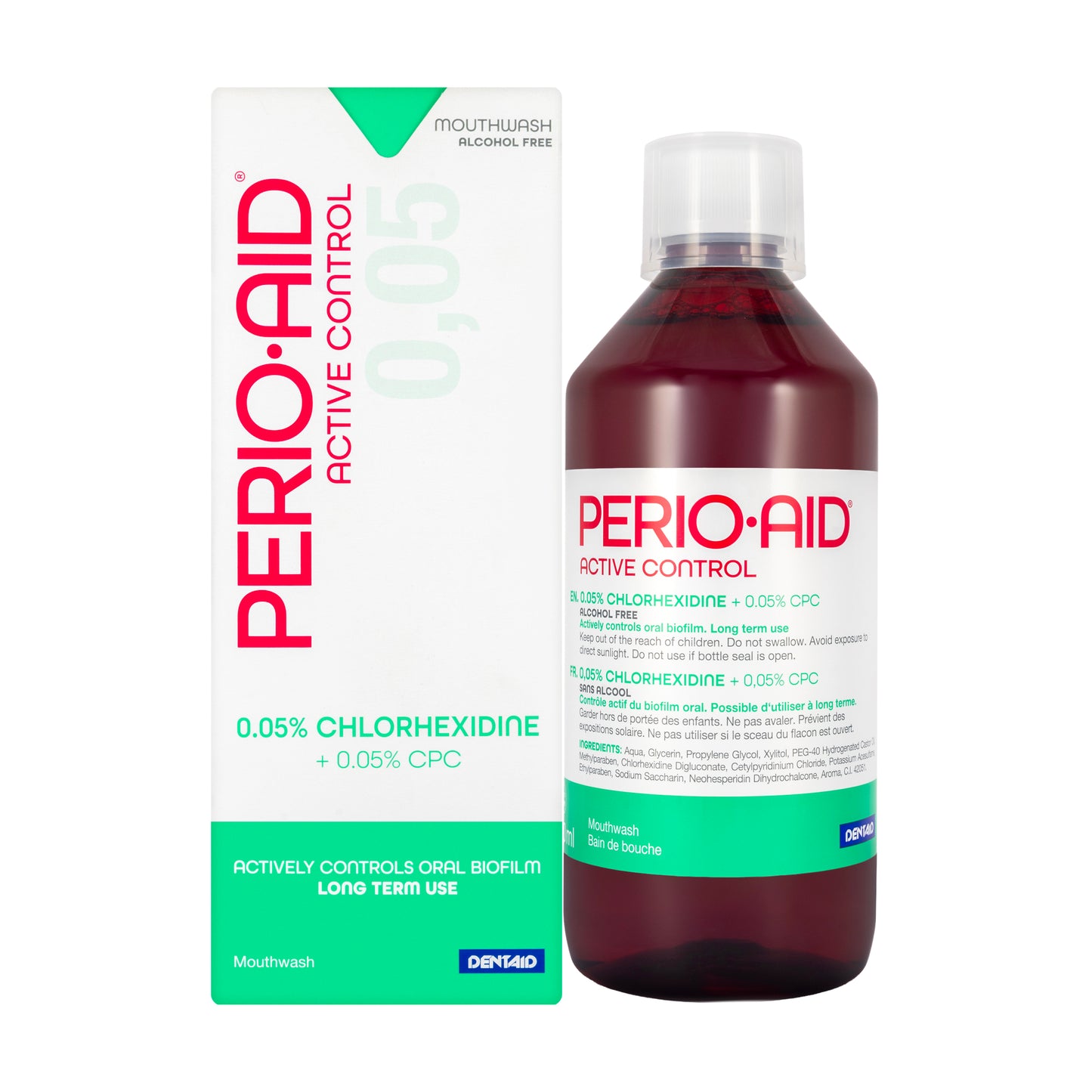 Dentaid Perio-Aid Active Control  0.05% Chlorohexidin Mouthwash 500 ml