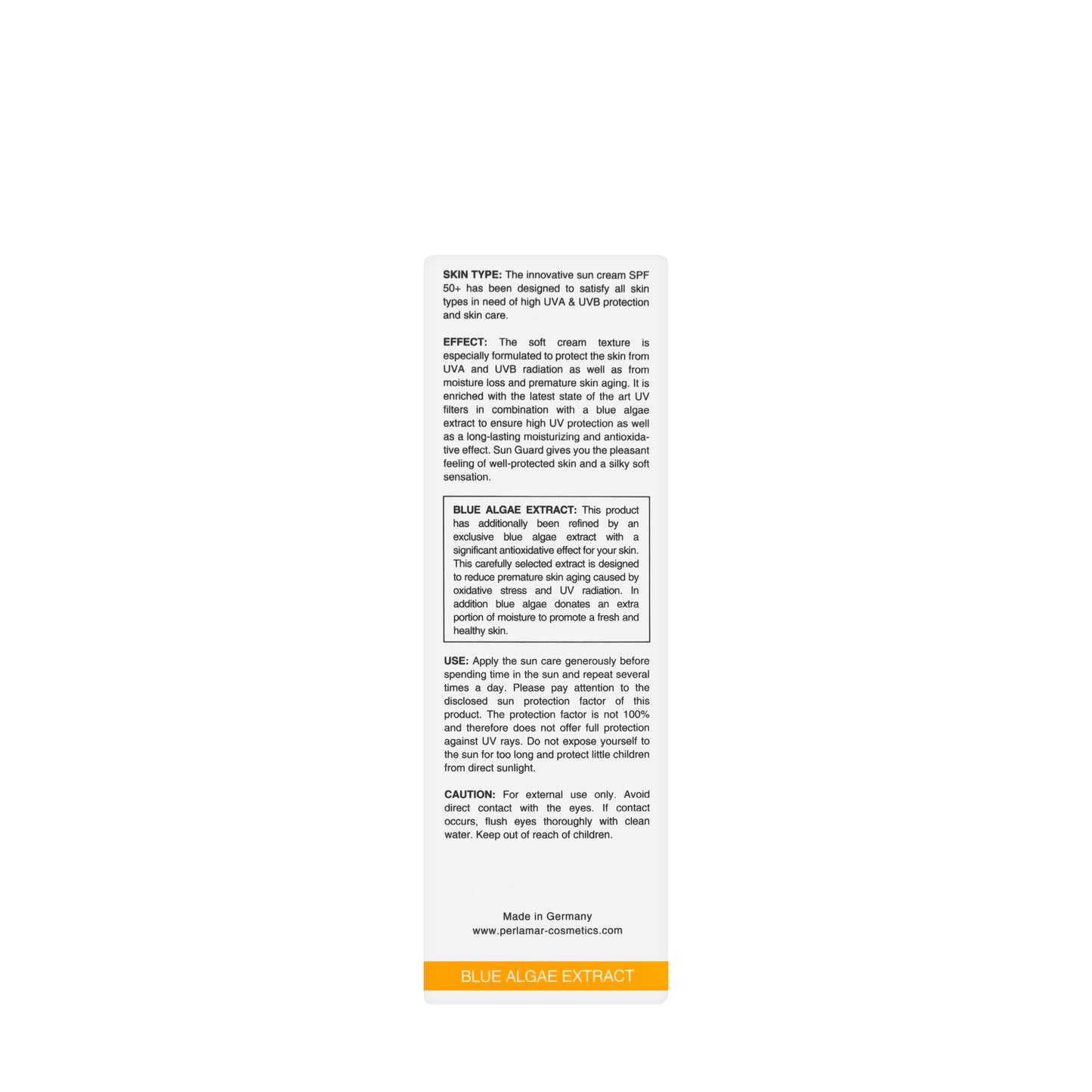 Perlamar Sun Guard SPF 50+ Cream 75 Ml
