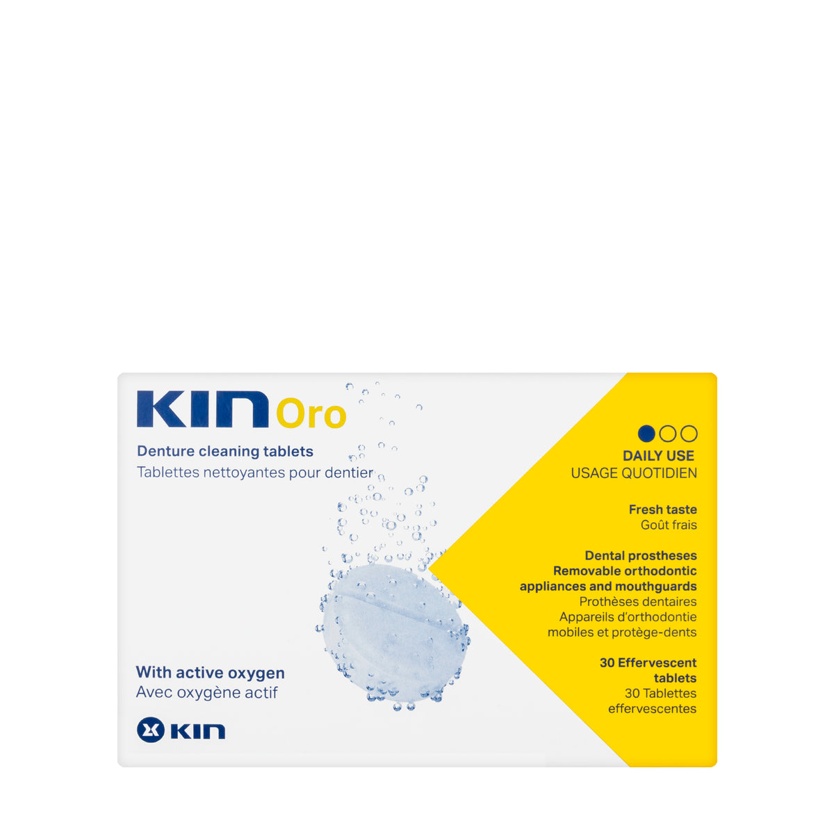 Kin Ortho Denture Cleaning Tablets 30 Effervescent Tablets