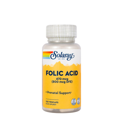 Solaray Folic Acid 800 mcg 100 Capsules