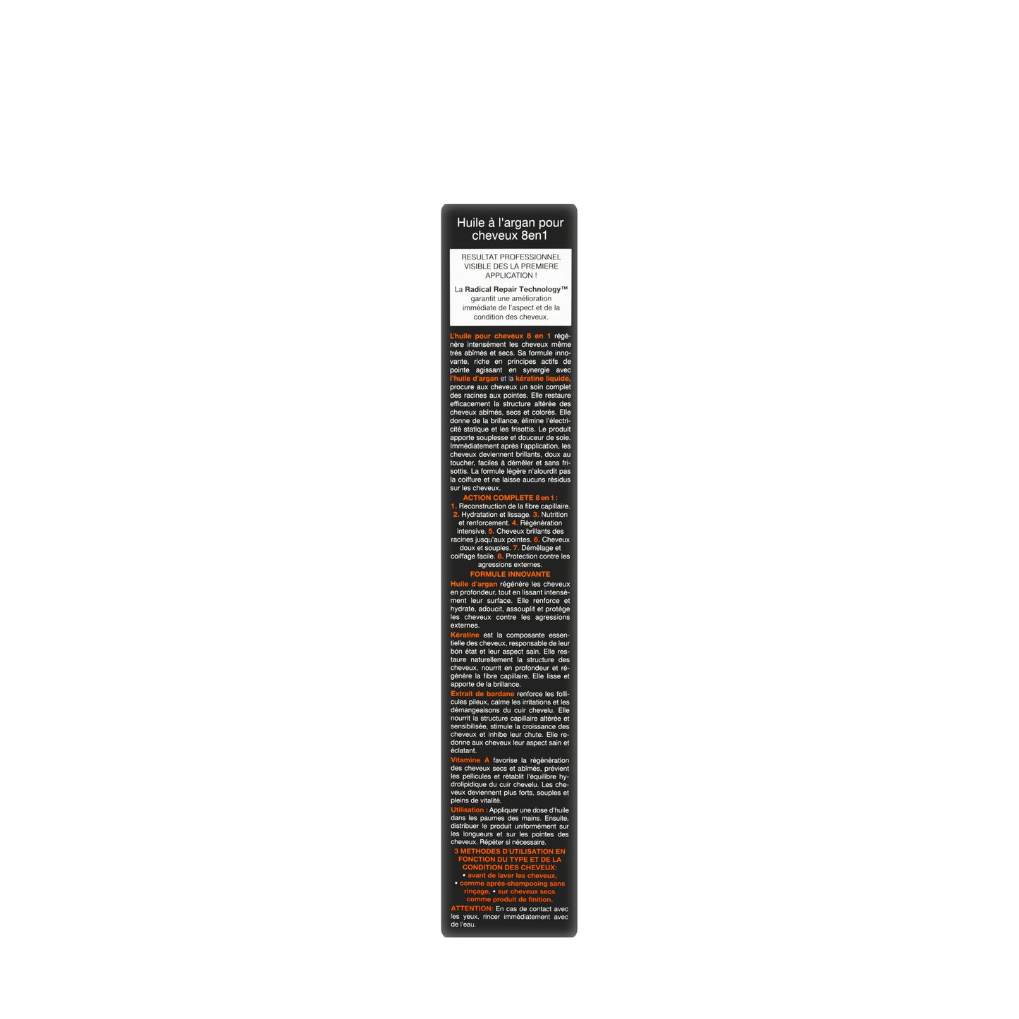 Eveline Argan + Keratin 8in1 Hair Oil  Elixir of Gold 150 Ml
