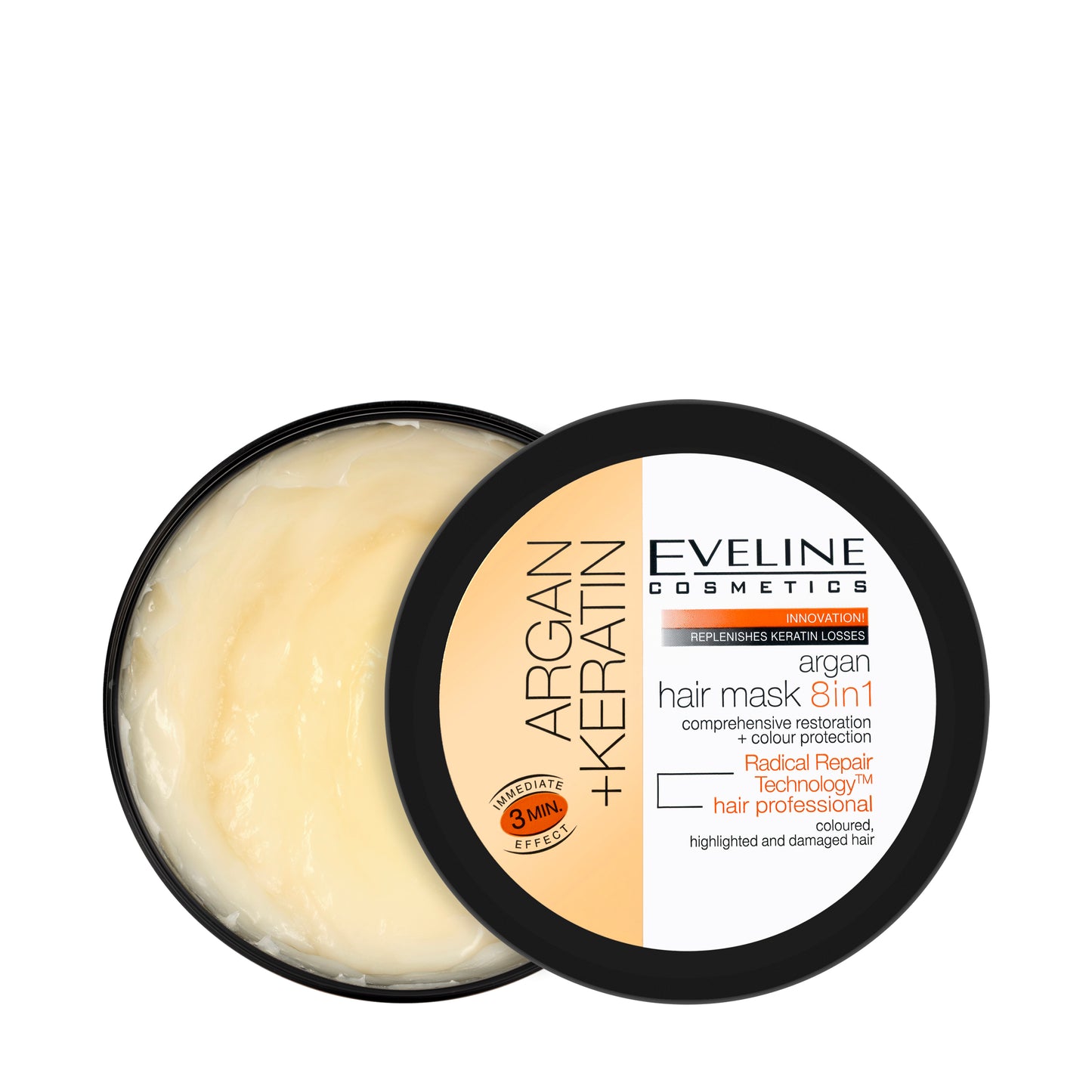 Eveline Argan + Keratin 8 in1 Hair Mask 300 Ml