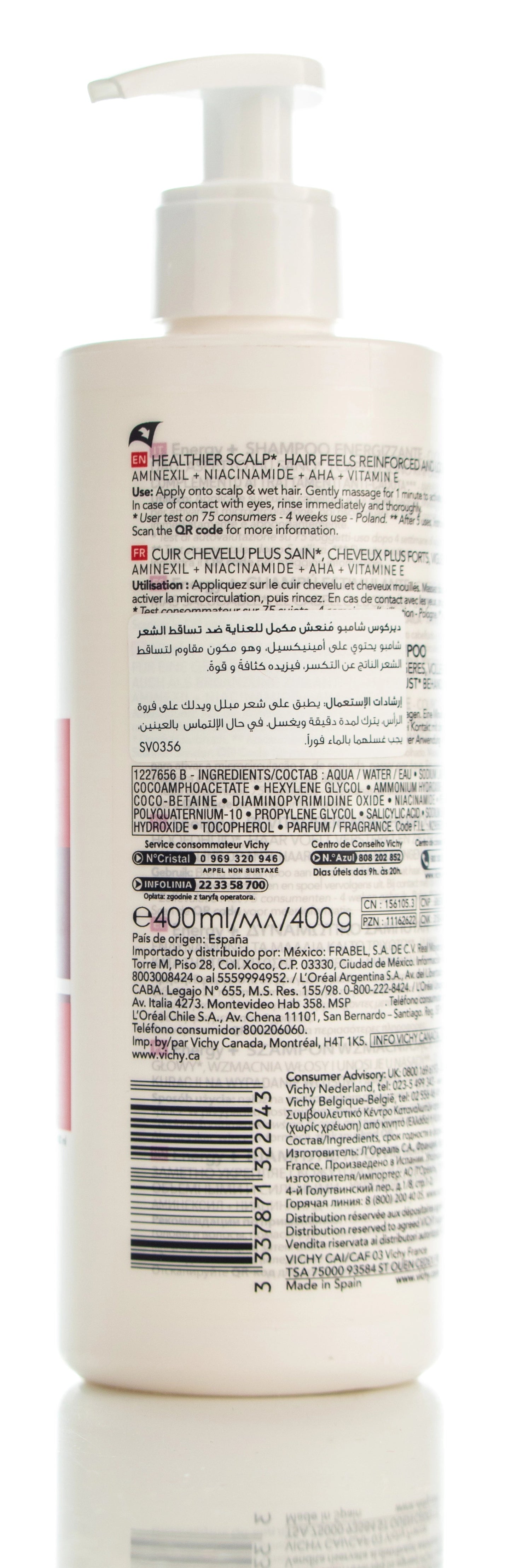Vichy Dercos Energising shampoo 400 ml Offer