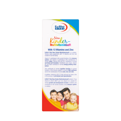 Eurho Vital New Kinder multivitaminsaft Syrups 200 Ml