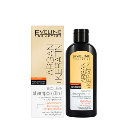 Eveline Argan + Keratin 8 in1 Shampoo 150 Ml