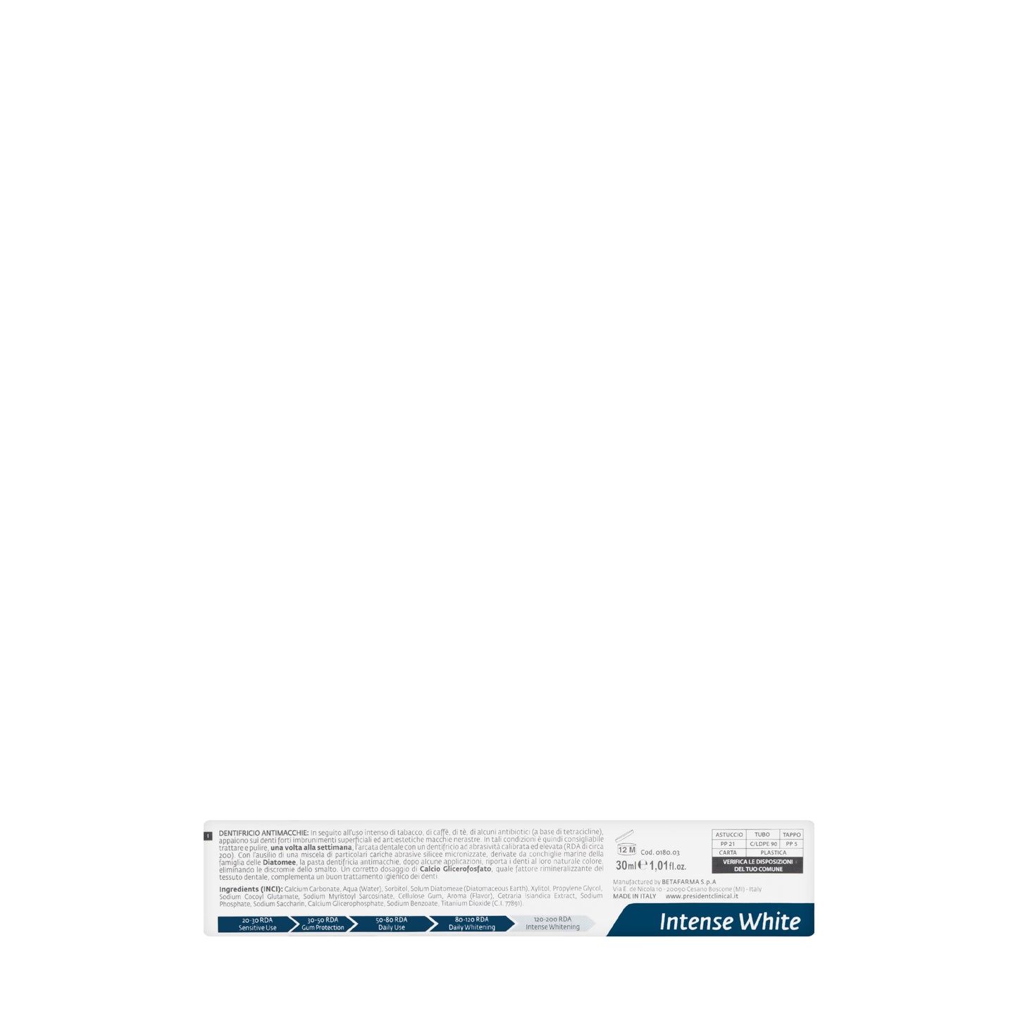 President intense White Plus Toothpaste 30ml