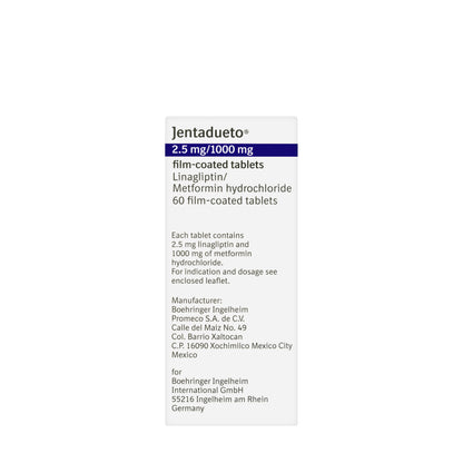Jentaduteo 2.5/1000Mg 60 Tablets