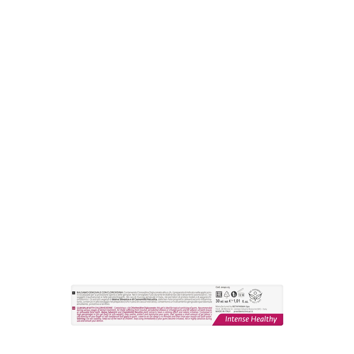 President Intense Healthy Profi Plus Gum Balm 30ml