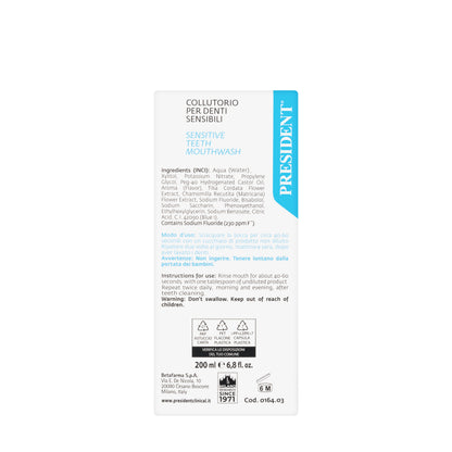 President Sensibility Sensitive Mouthwash 200ml