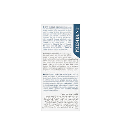 President Daily White Mouthwash 250ml