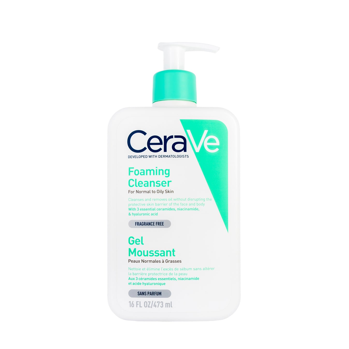 CeraVe Foam Cleanser [ Normal To Oily Skin ] Gel 473 Ml