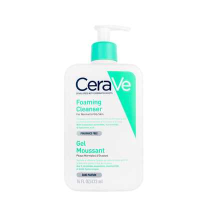 CeraVe Foam Cleanser [ Normal To Oily Skin ] Gel 473 Ml