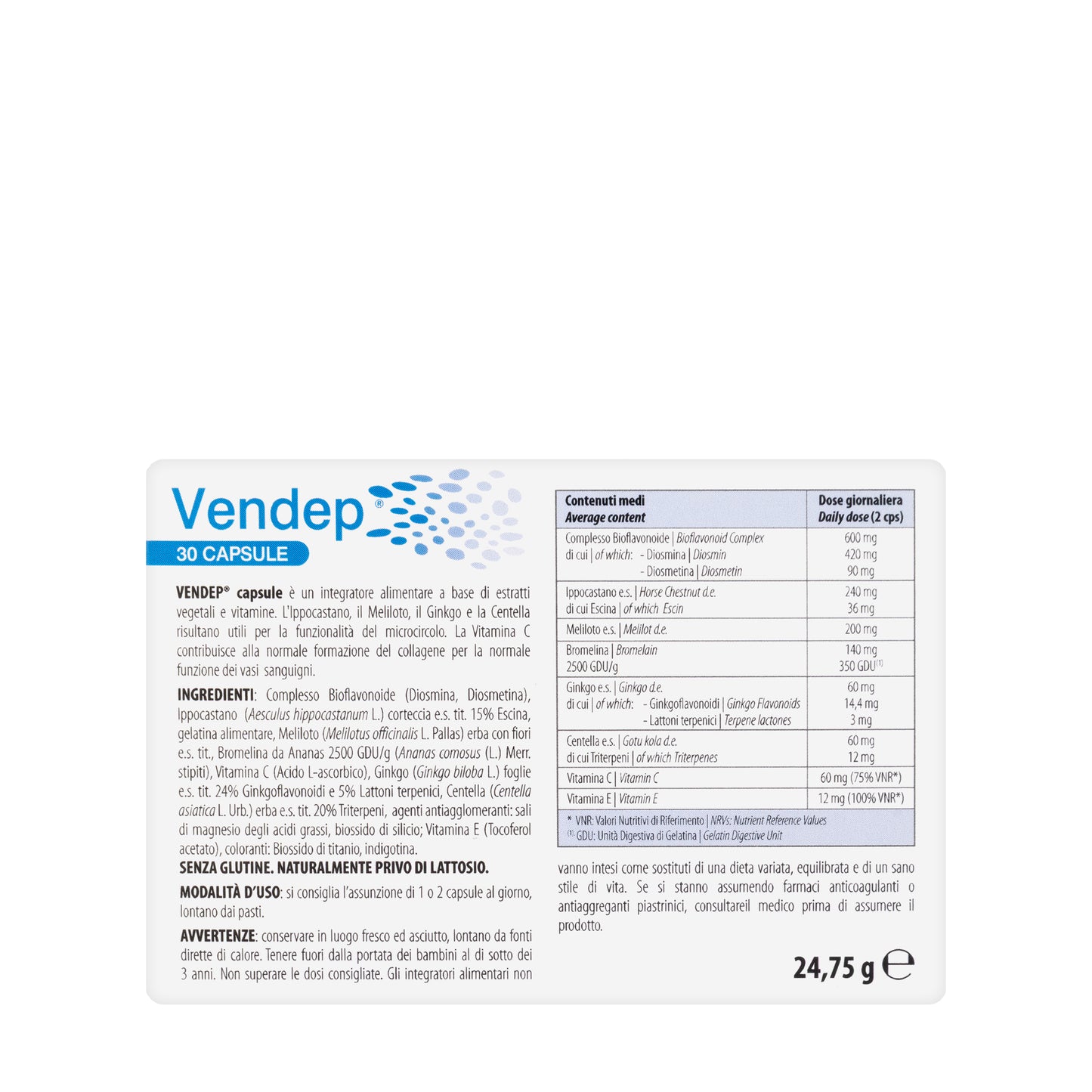 Vendep 825Mg 30 Capsules