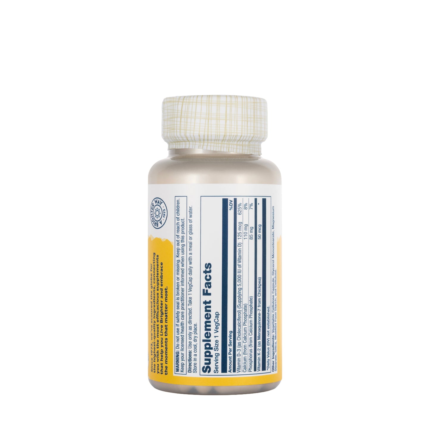 Solaray Vitamin D3 + K2 60 Capsules