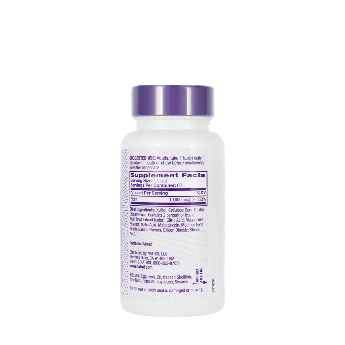 Natrol Biotin 10000mcg 60 Fast Dissolve Tablet