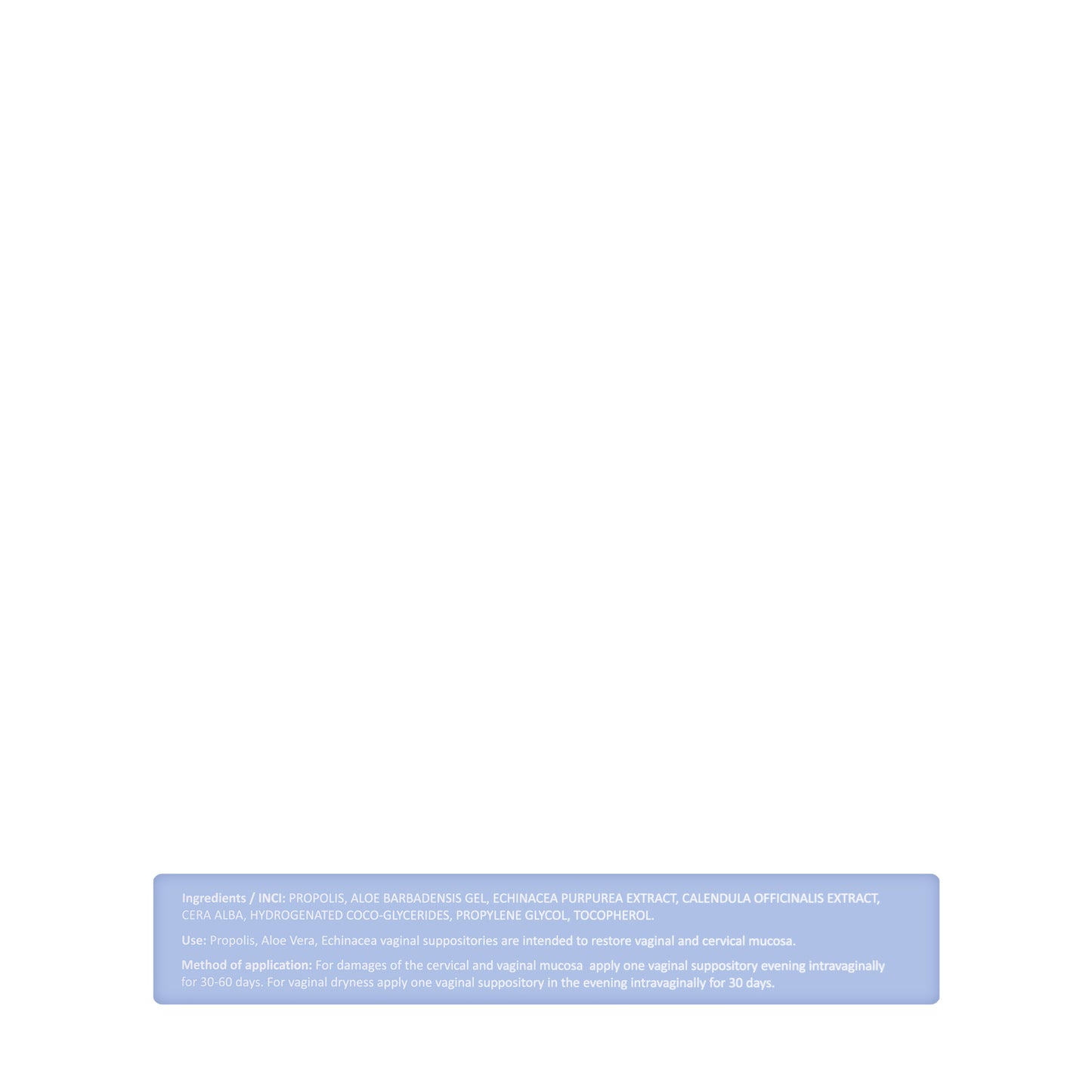 Propolis Aloe Vera 10 Vaginal Suppository