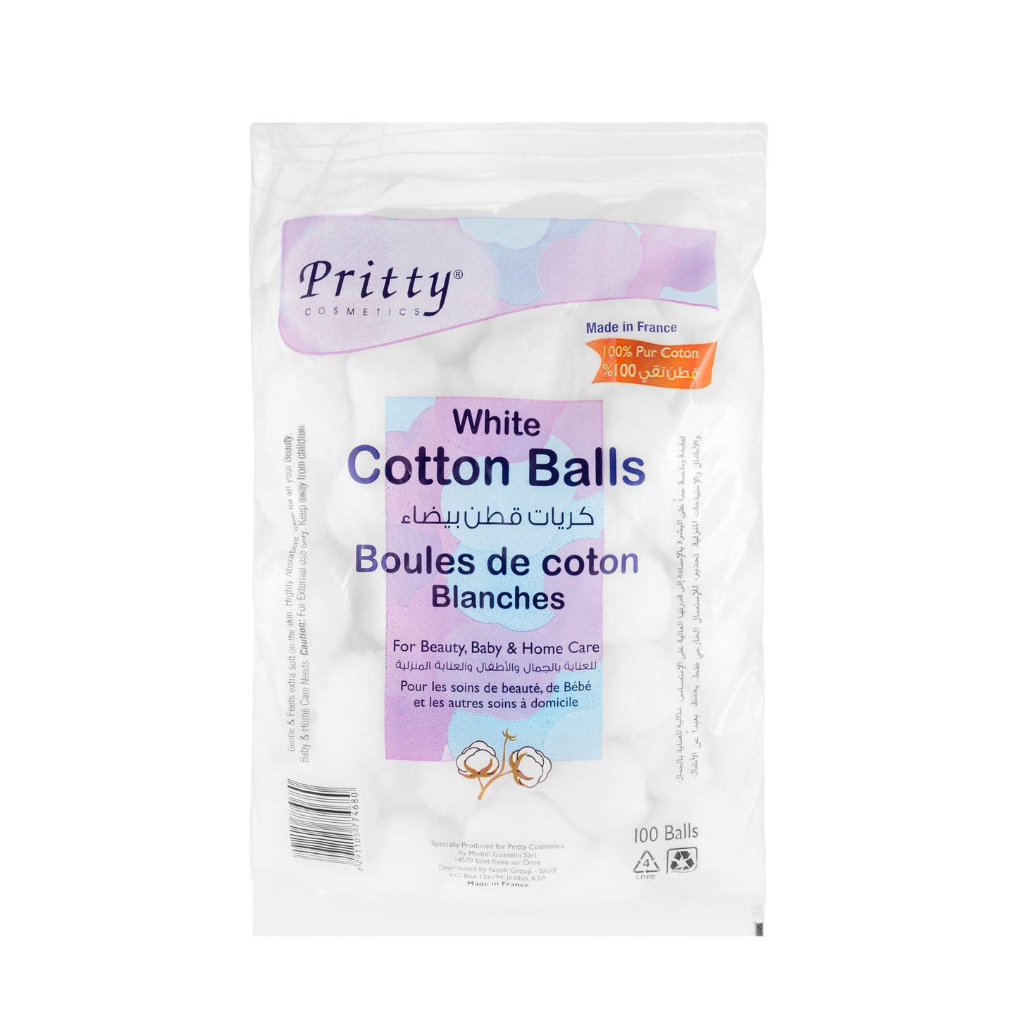 Pritty Cotton Balls 100 Pieces