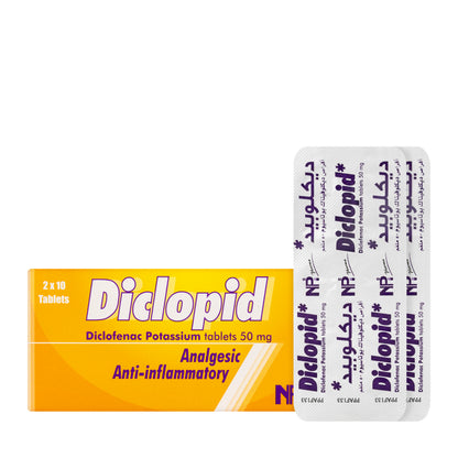 Diclopid 50Mg 20 Tablets