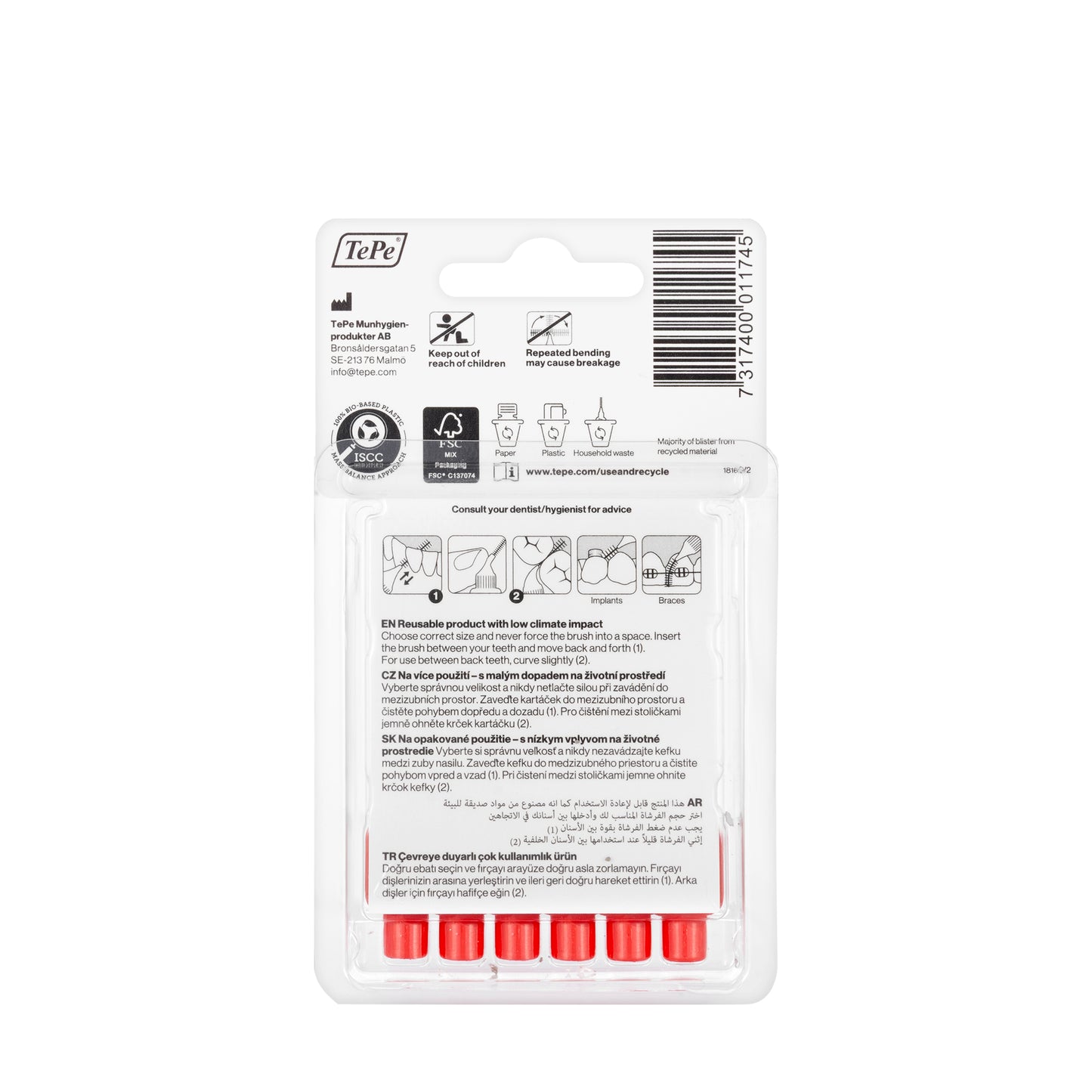 Tepe Interdental Brush 0.5 mm Red