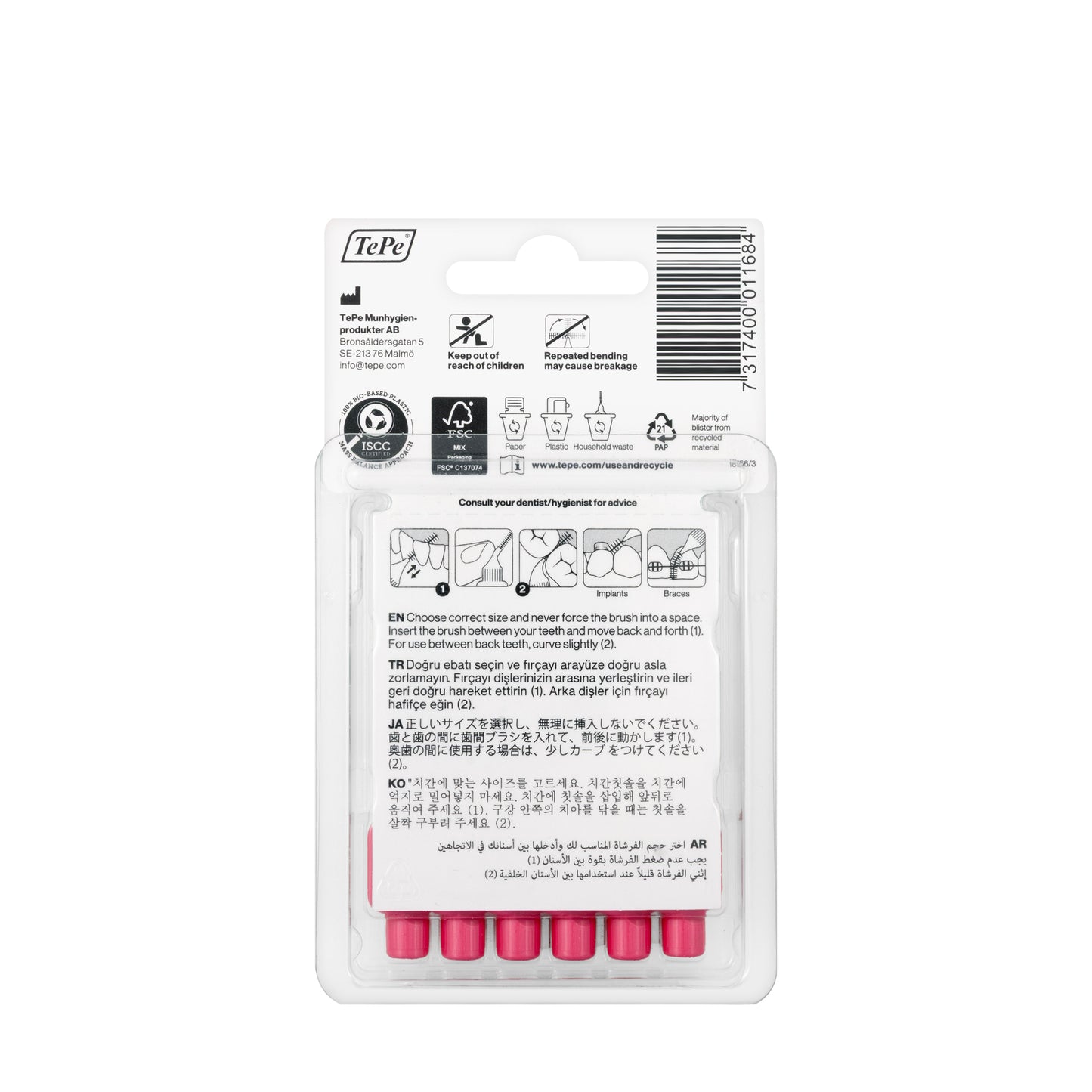 Tepe Interdental Brush 0.4 mm Pink