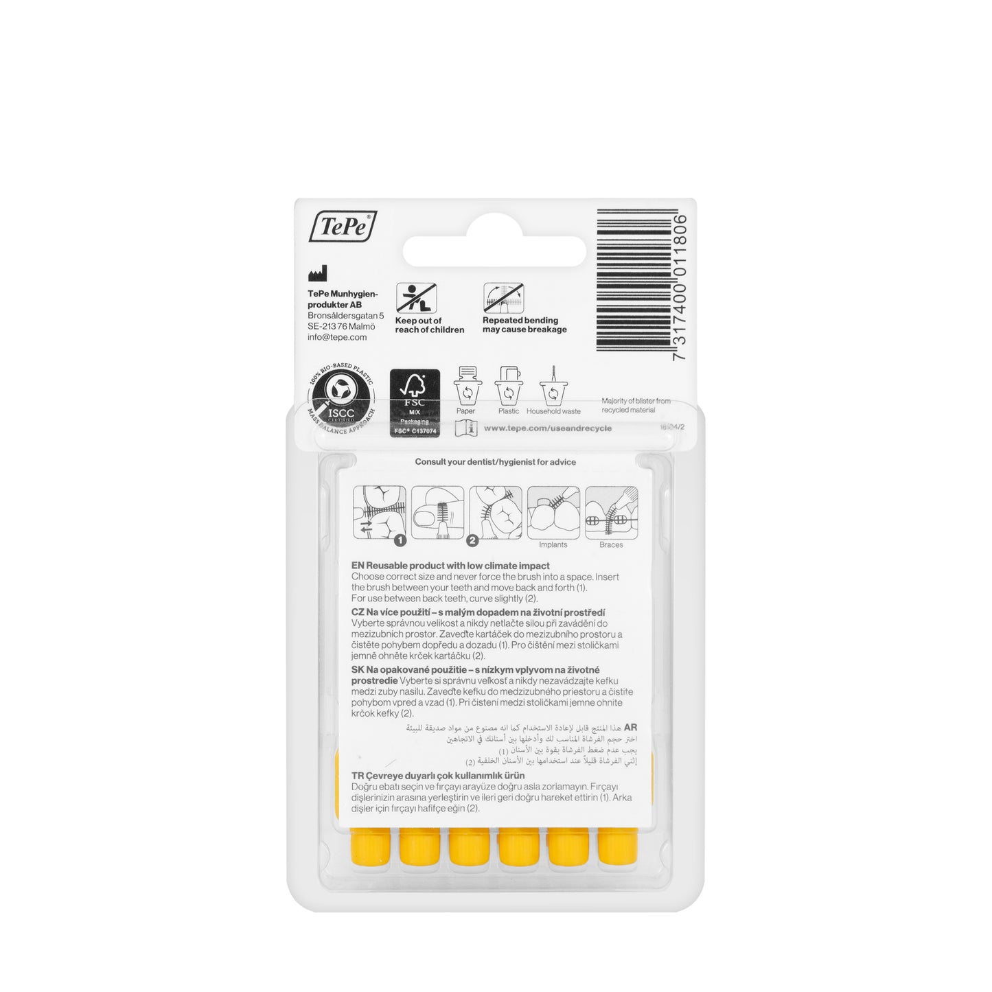 Tepe Interdental Brush 0.7 mm Yellow
