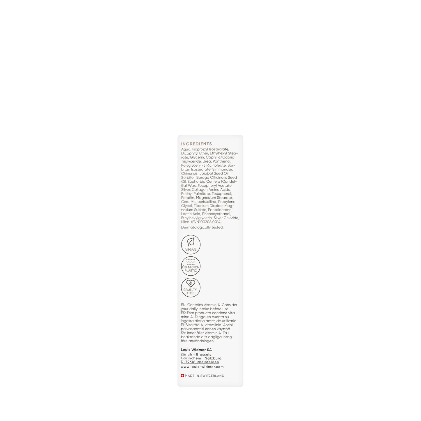 Louis Widmer Remederm Silver Cream 75 Ml