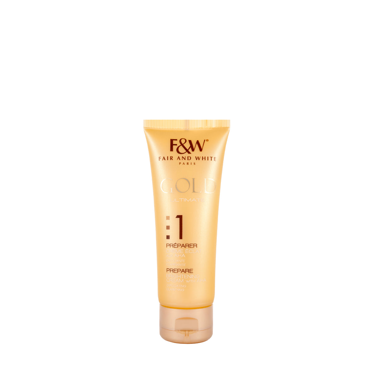 Fair And White Gold 1 Ultimate Prepare Brightening Cream with AHA Exfoliating and Clarifying 75 Ml