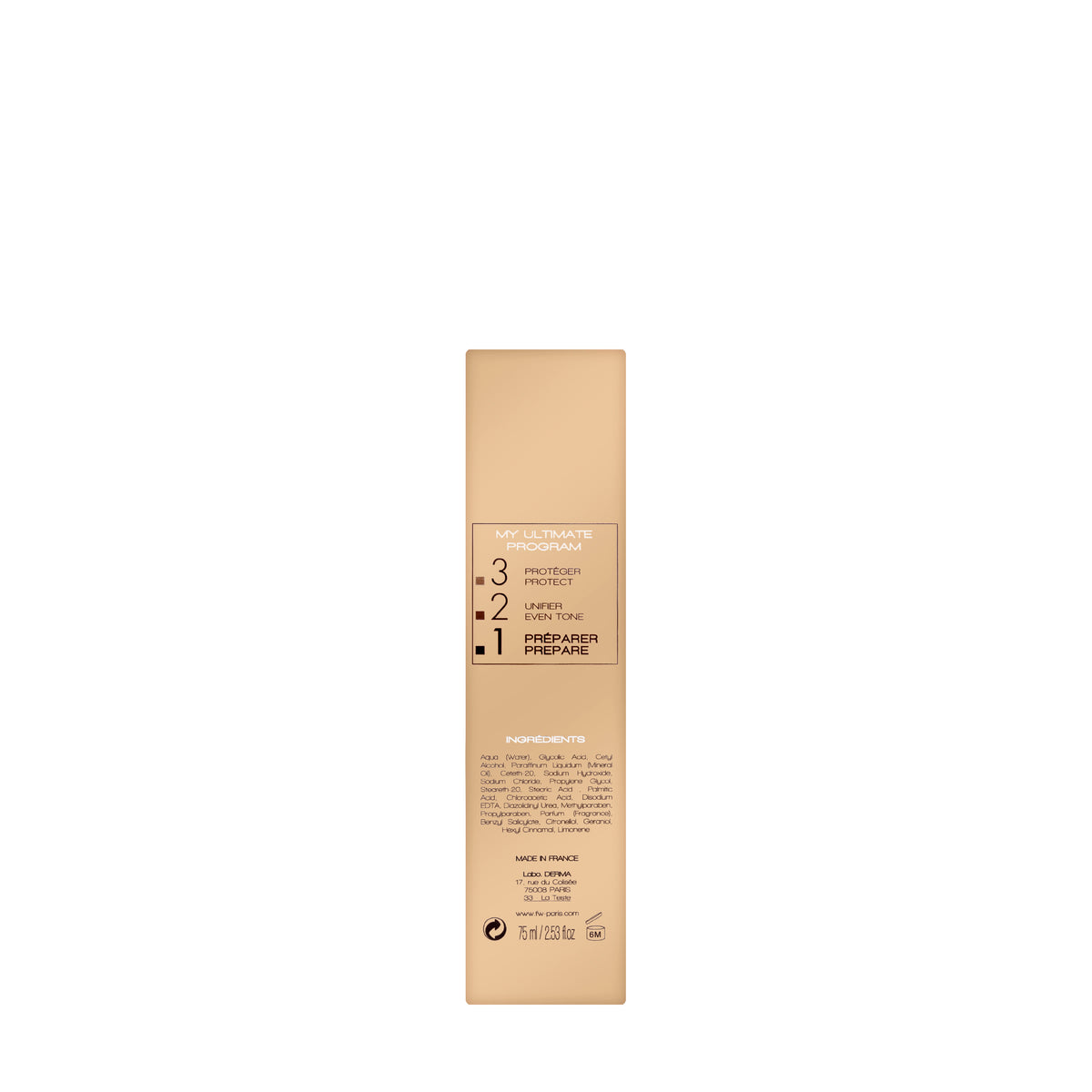 Fair And White Gold 1 Ultimate Prepare Brightening Cream with AHA Exfoliating and Clarifying 75 Ml