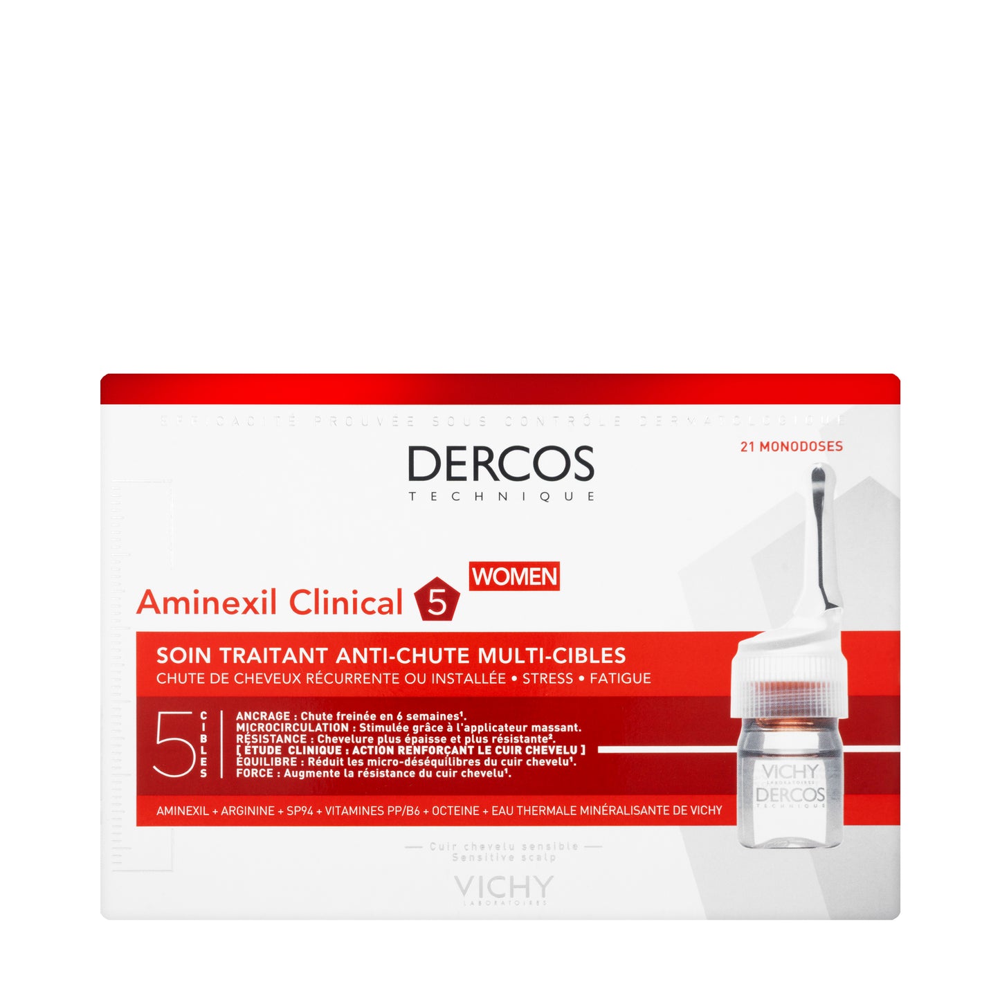 Vichy Dercos Ampoule Woman 21 Pieces