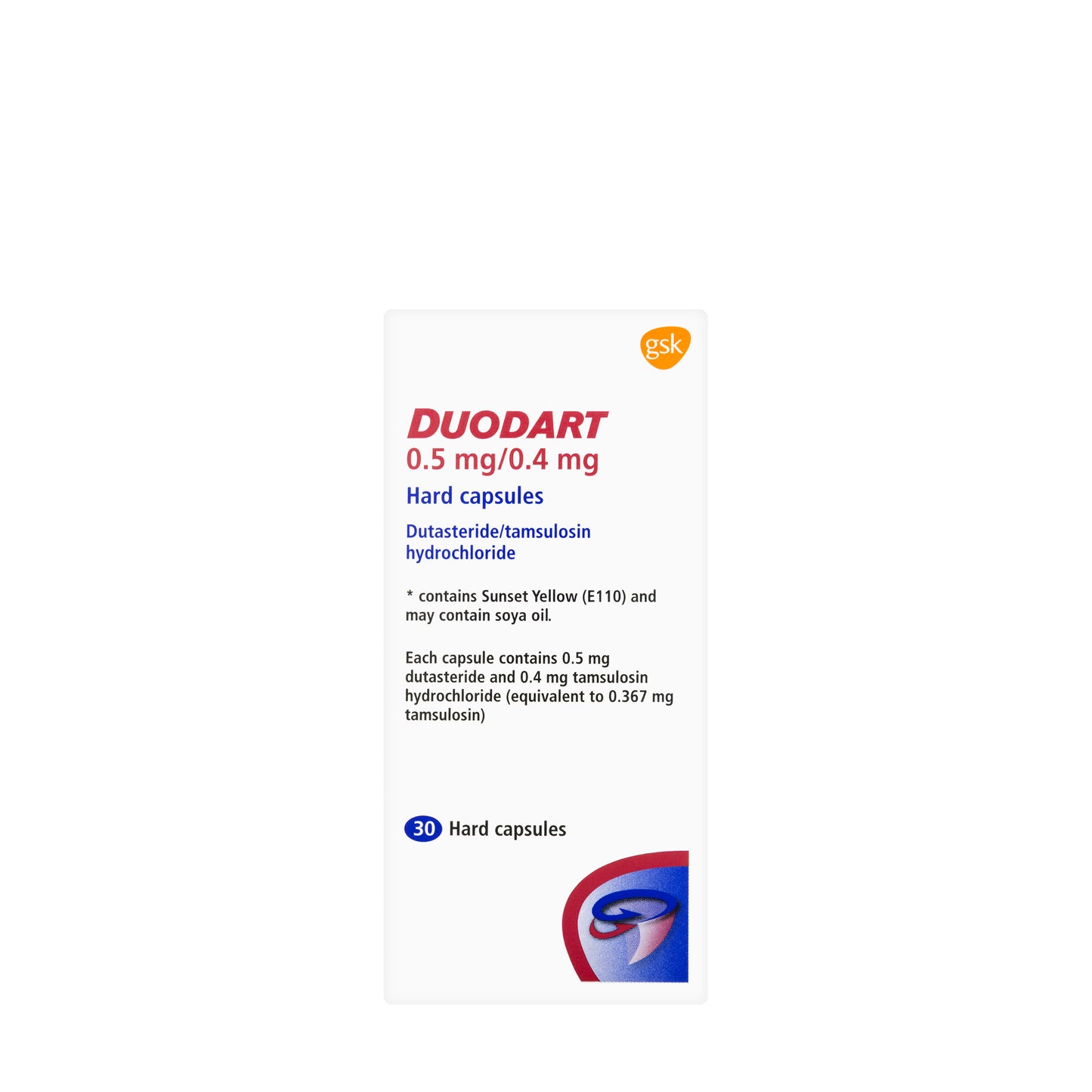 Duodart 0.5/0.4Mg 30 Capsules