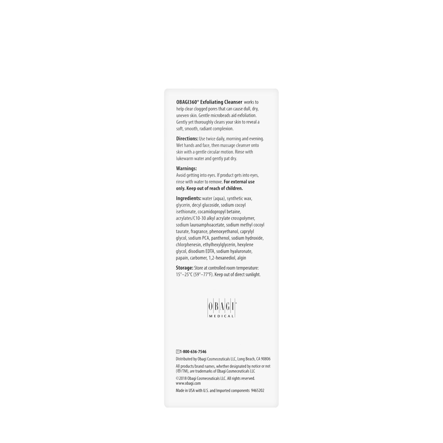 Obagi 360 Exfoliating Cleanser 150 ml