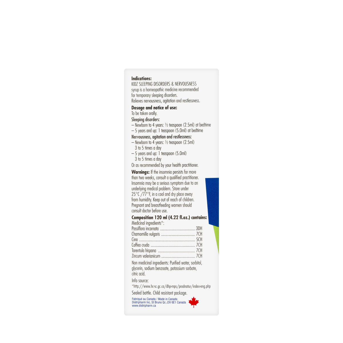 Kidz Sleeping Disorders & Nervousness 120 ml Syrup
