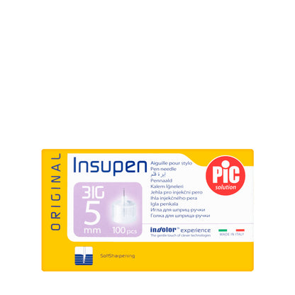 Pic Solution InsuPen Needles 31G X 5Mm 100 Pieces