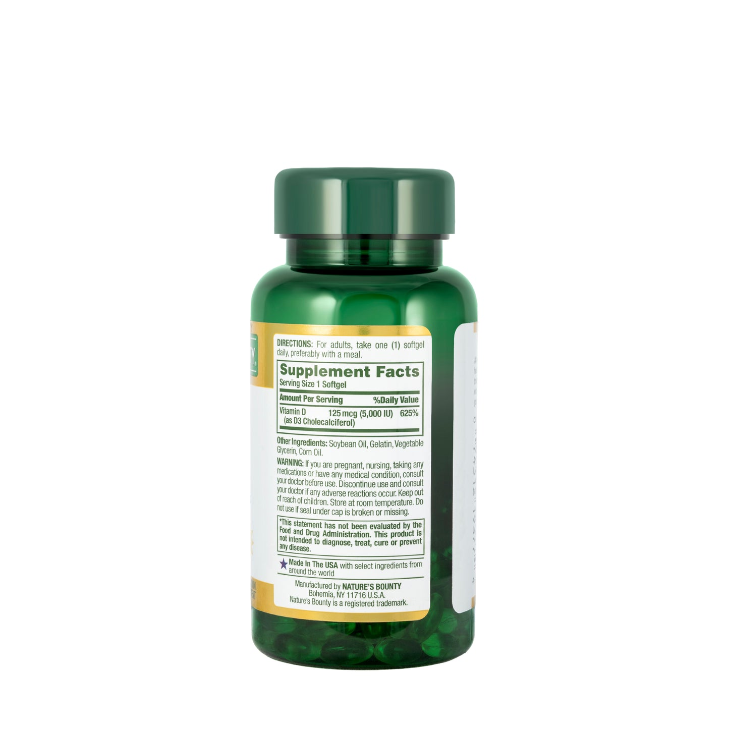Nature's Bounty Vitamin D3 5000IU 150 Softgels