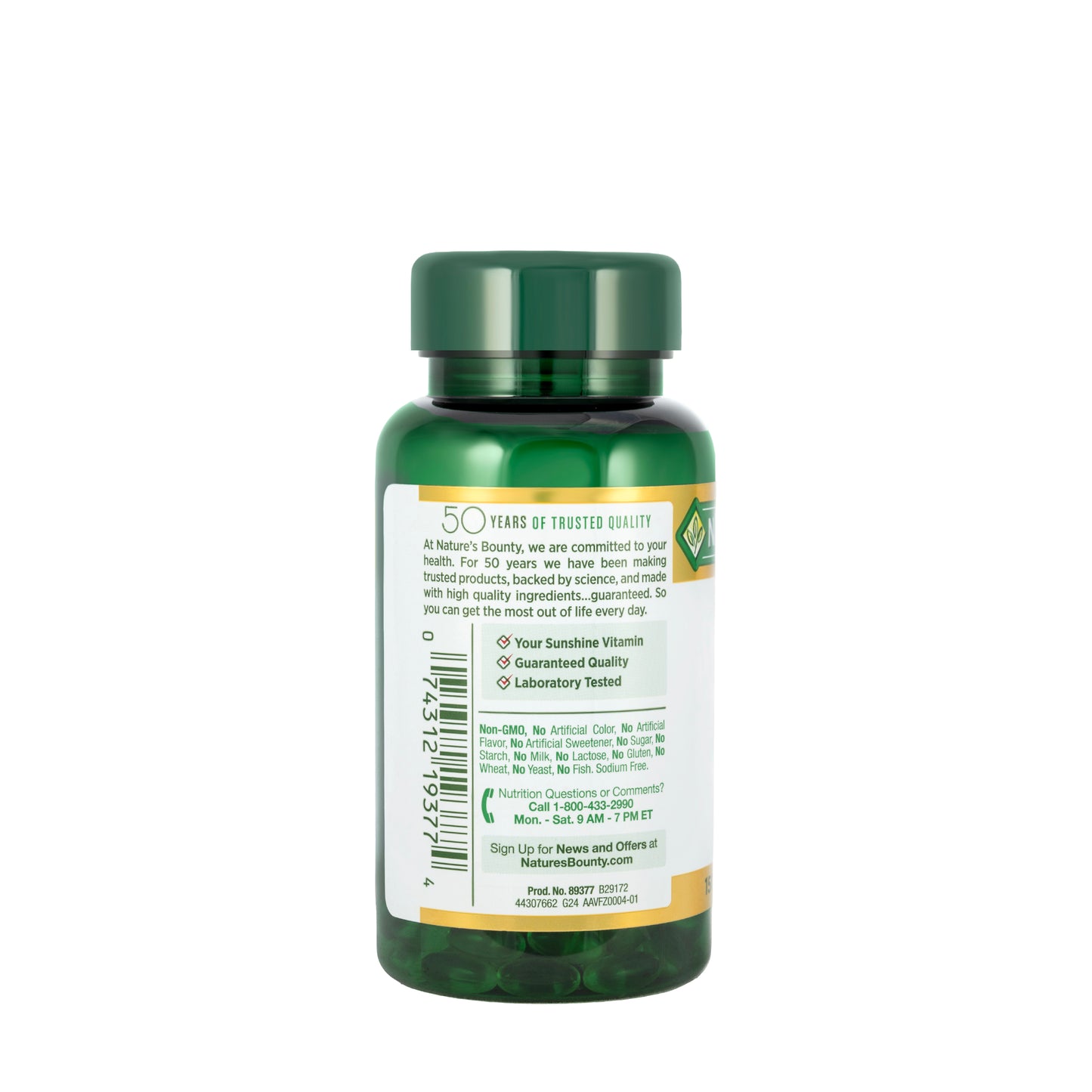 Nature's Bounty Vitamin D3 5000IU 150 Softgels