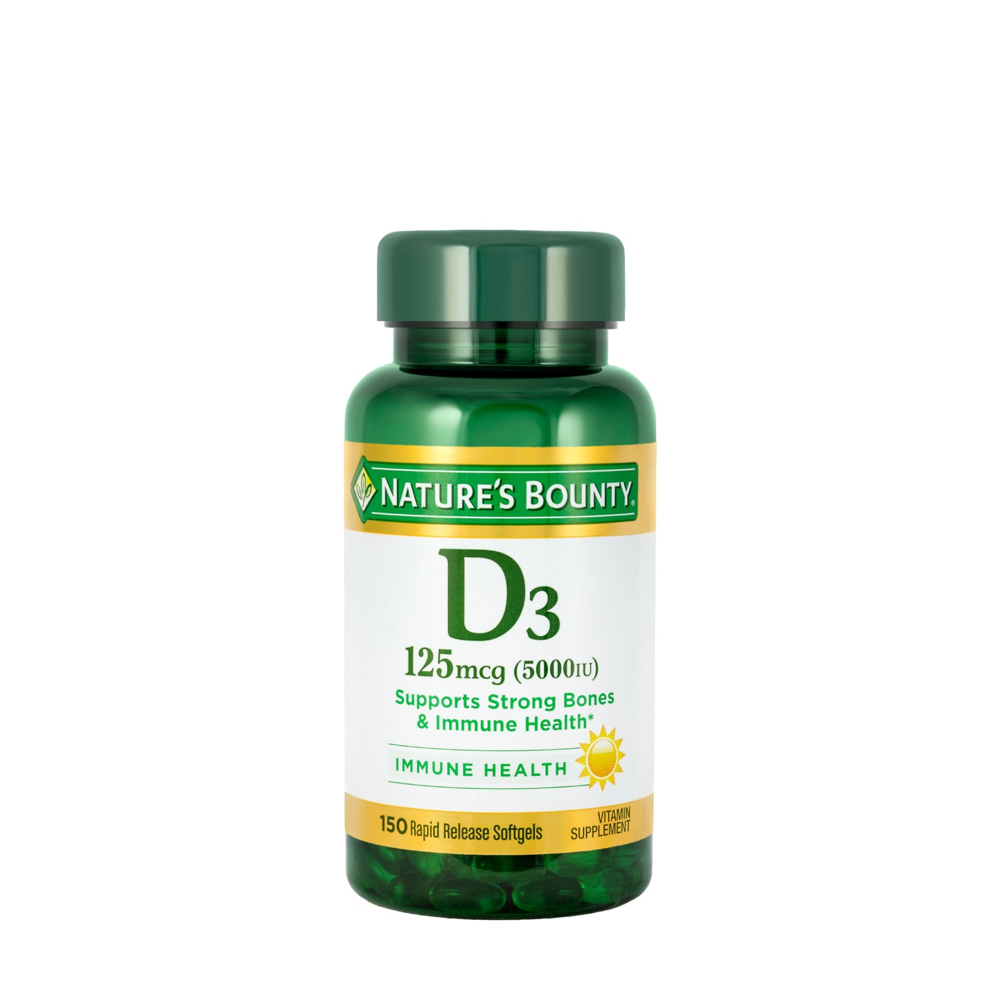 Nature's Bounty Vitamin D3 5000IU 150 Softgels