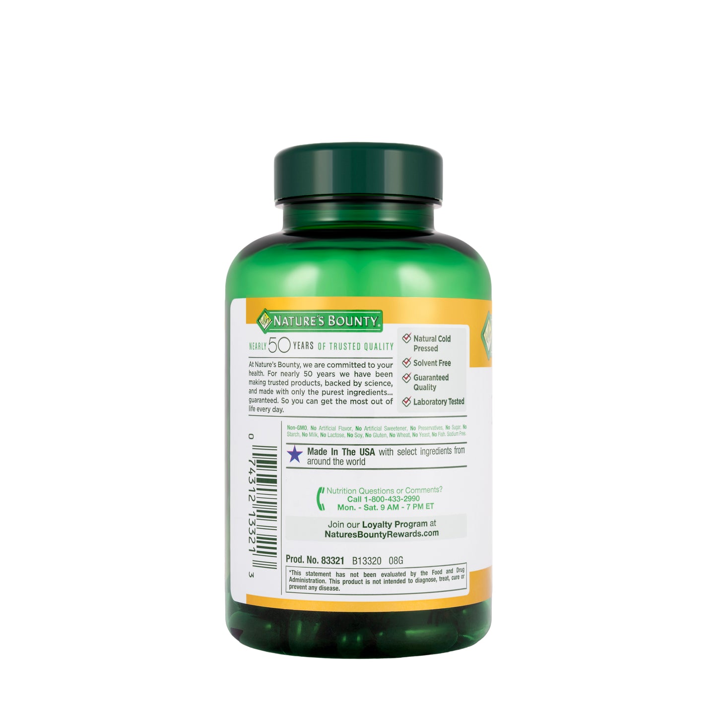 Nature's Bounty Flaxseed Oil 1200 mg 125 Softgels
