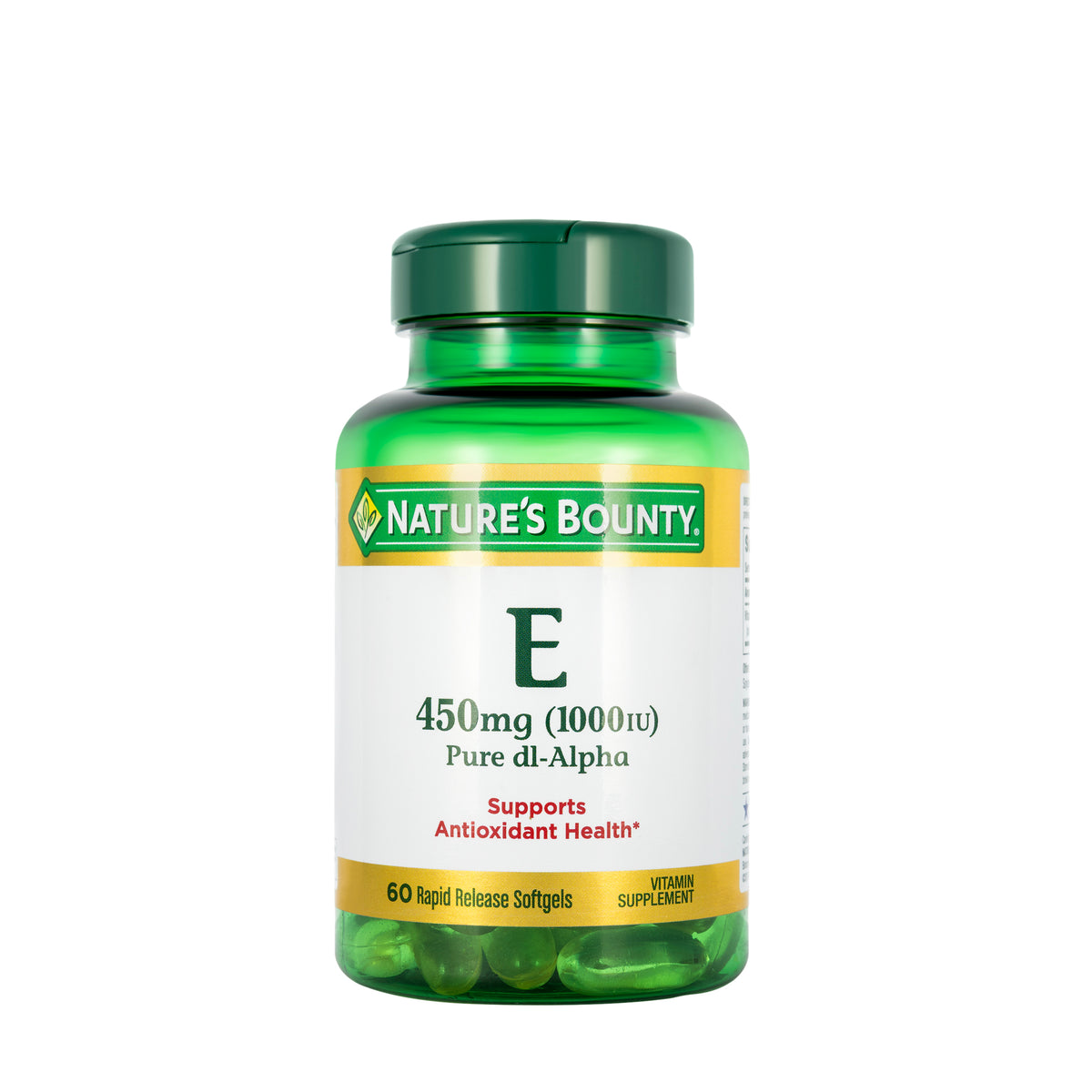 Nature's Bounty Vitamin E 450mg (1000IU) 60 Softgels